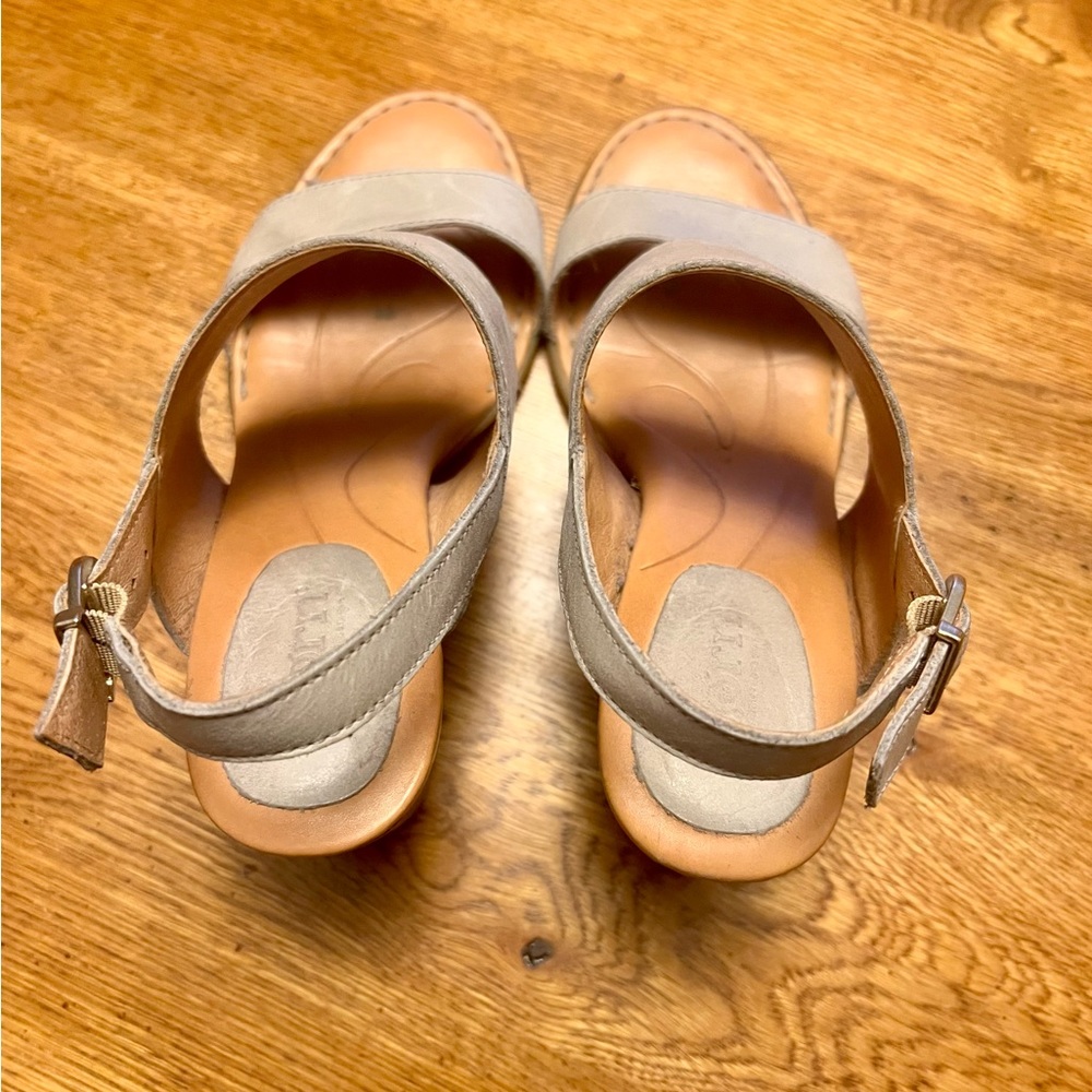 Born Light Grey Heeled Sandals, Size 8 - Picture 2 of 7